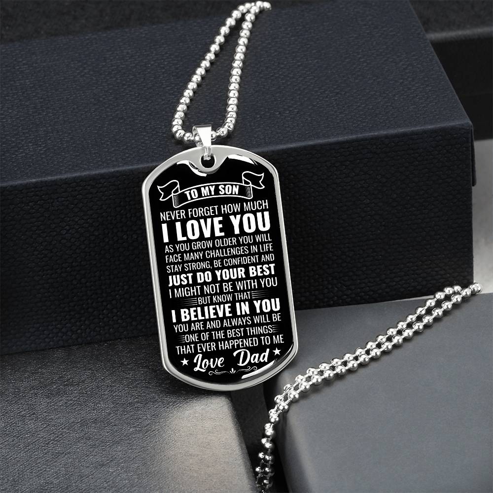 Son - Just Do Your Best - Love Dad -  INCLUDES FREE SHIPPING