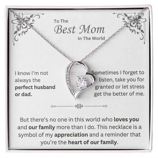 To The Best Mom in The World - Necklace - Mother's Day Gift