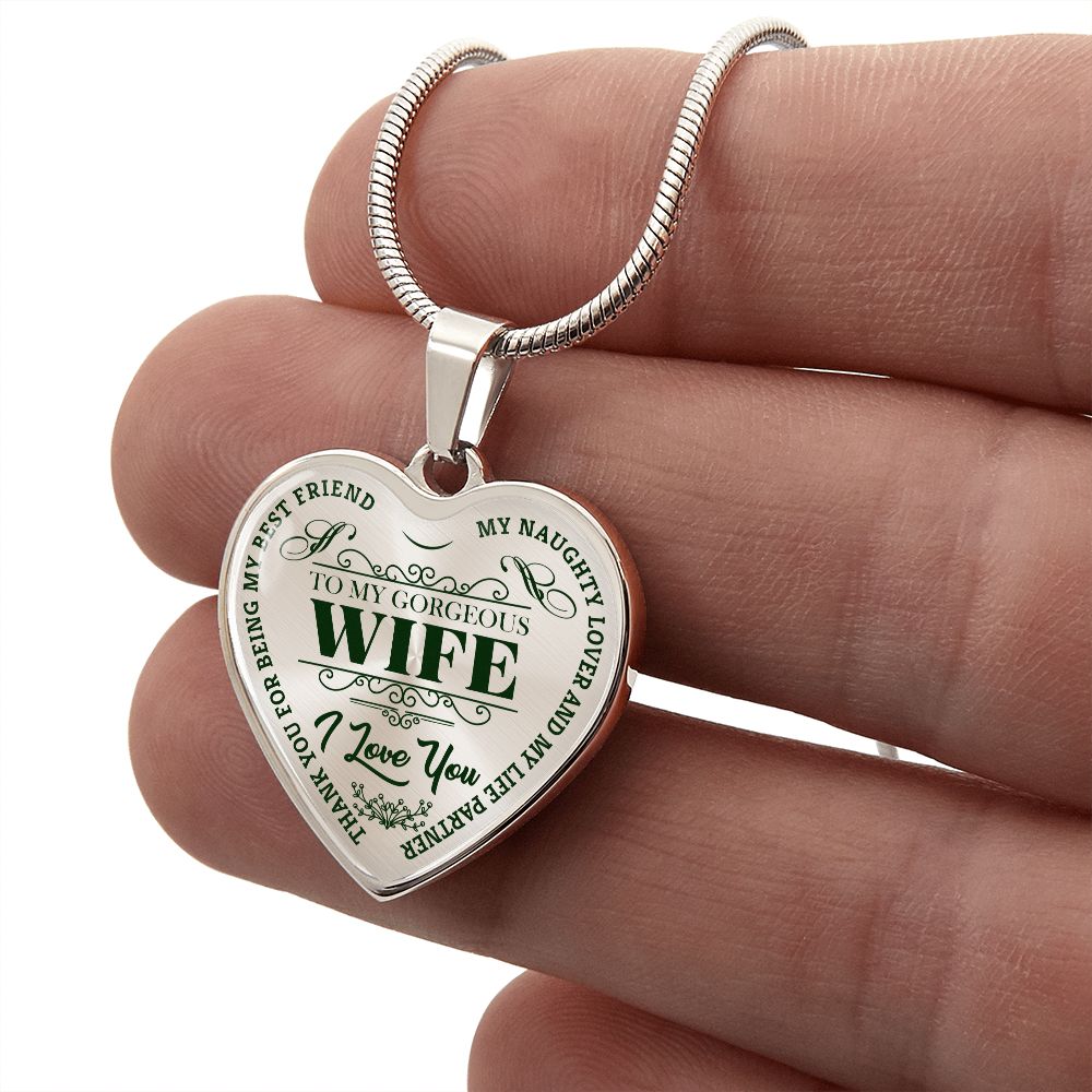 To My Gorgeous Wife - Green Text