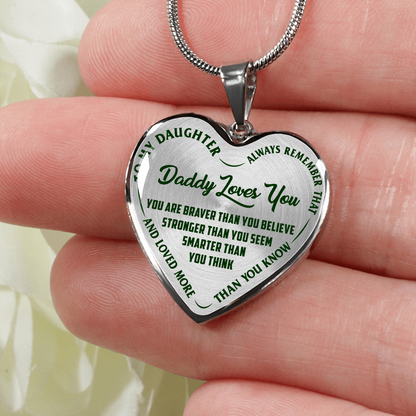 Daddy Loves You - Green Text - INCLUDES FREE SHIPPING