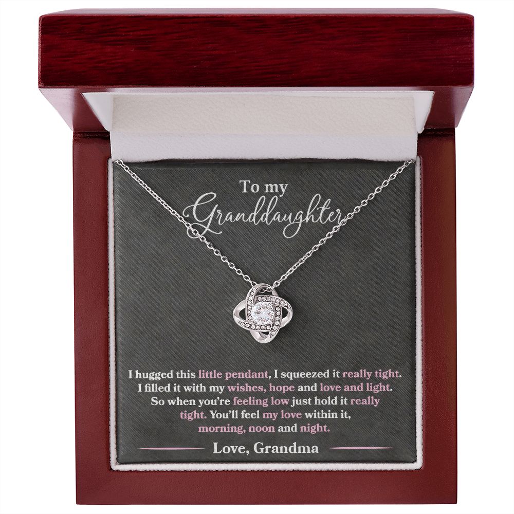 Granddaughter - I Hugged This Little Pendant - Love Grandma