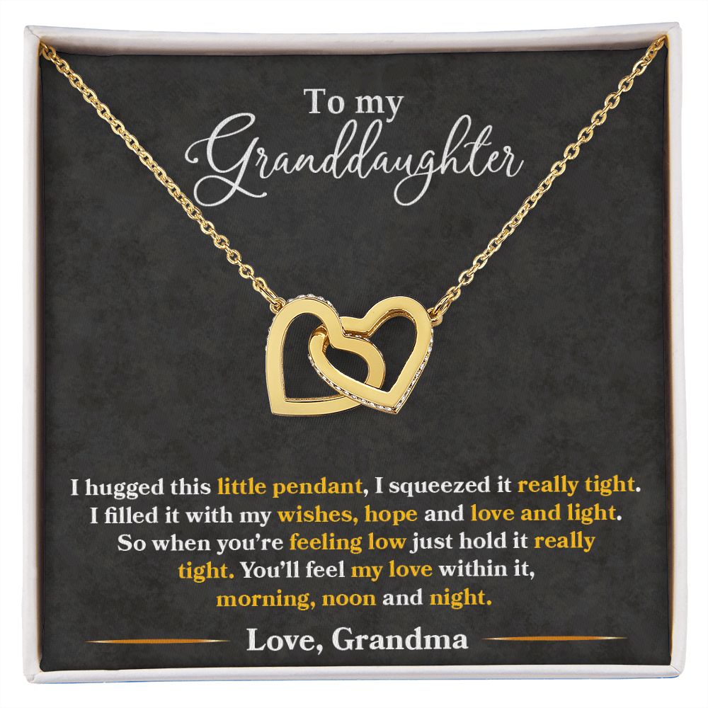 Granddaughter - I Hugged This Little Pendant - Love Grandma